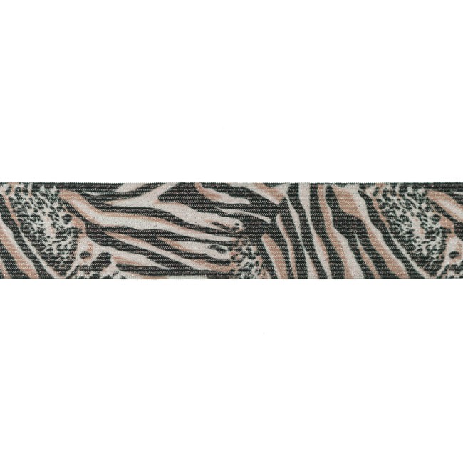 [459R] Goma Elástica Estampa Animal Lurex