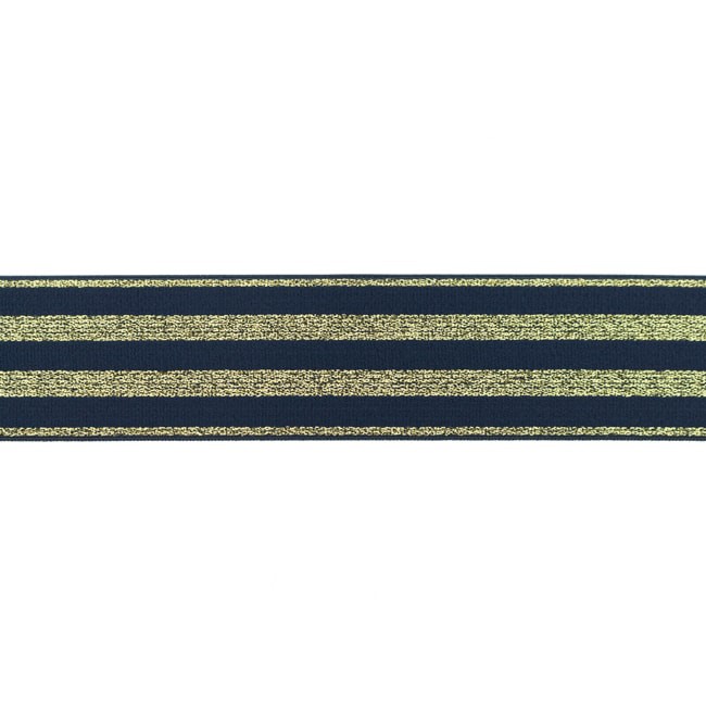 [472R] Elastický Pásek Polyamid Lurex Zlatý