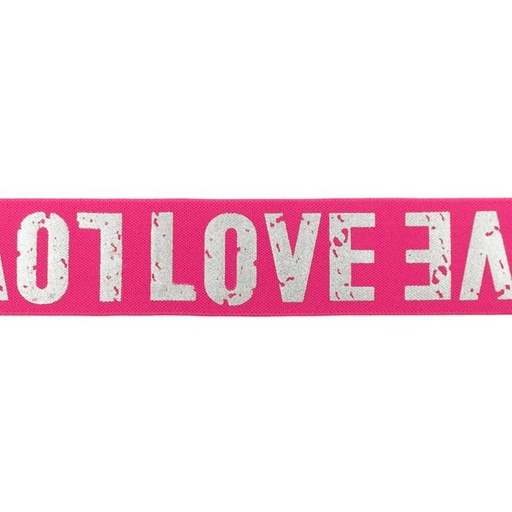 [474R] Polyamide Elastic Love Silver
