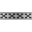 [497R-32629] [497R] Ruban Sangle Brillante Croix (Gris Clair)