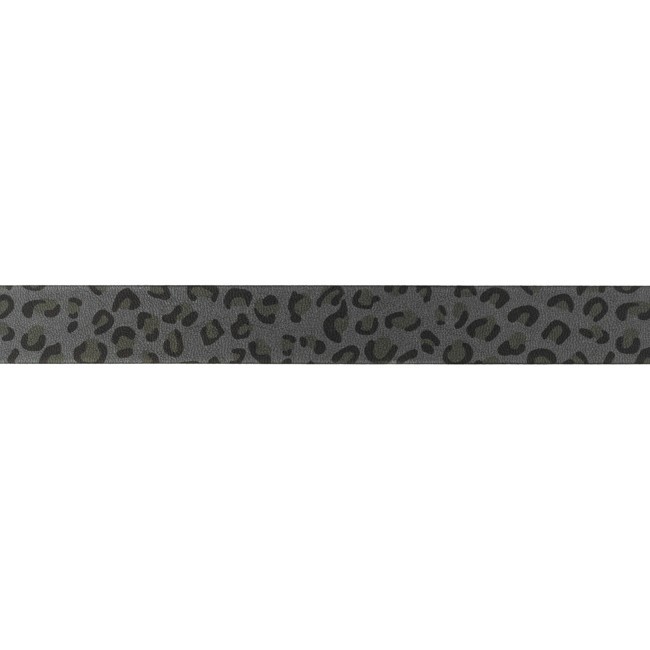 [502R] Kožená Stuha Potisk Leopard