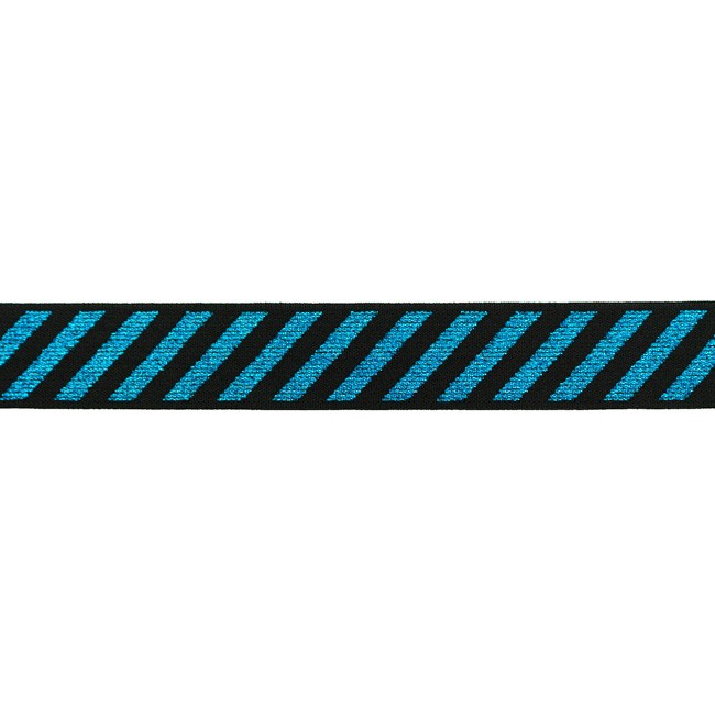 [511R] Elastiek Diagonale Lurex Streep