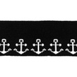 [542R-33288] [542R] Cuff / Bündchen Maritim Ankern (Schwarz)