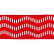 [547R-33335] [547R] Cuff / Bündchen Maritim Chevron (Rot)