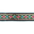 [595R-44838] [595R] Check Ribbon Sequin Trim (Aqua)
