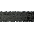 [615R-45168] [615R] Nastro Di Paillettes Elastico 55 mm (Nero)