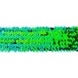 [615R-45183] [615R] Nastro Di Paillettes Elastico 55 mm (Petrolio)