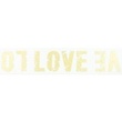 [645R-45489] [645R] Elastico Poliammide Love Oro (Bianco)