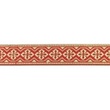 [656R-45639] [656R] Jacquard Ribbon Gold Flower (Bright Red)