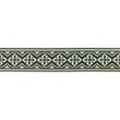 [656R-45640] [656R] Žakárová Stuha Zlatý Květ (Marine Modrá)