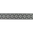 [656R-45643] [656R] Jacquard Ribbon Gold Flower (Silver)