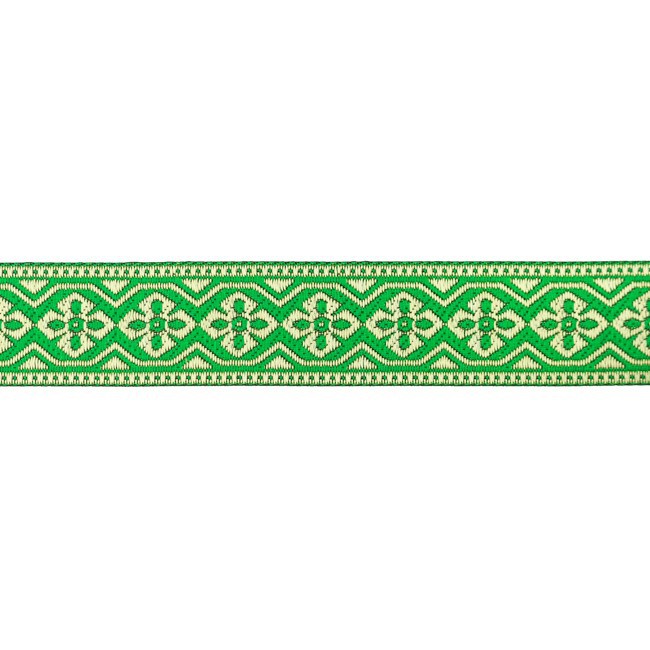[656R] Jacquardband Guldblomma