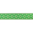 [656R-45644] [656R] Žakárová Stuha Zlatý Květ (Zelená)
