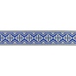 [656R-45652] [656R] Jacquard Ribbon Gold Flower (Dark Blue)