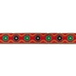 [657R-45657] [657R] Ruban Jacquard Fleurs (Rouge Intense)