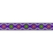 [657R-45660] [657R] Ruban Jacquard Fleurs (Violet)