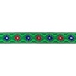 [657R-45662] [657R] Jacquard Band Bloemen (Groen)
