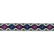 [657R-45663] [657R] Cinta De Jacquard Flores (Azul Claro)