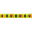 [657R-45664] [657R] Jacquardband Blumen (Gelb)