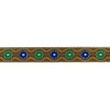 [657R-45665] [657R] Jacquardband Blommor (Choco)