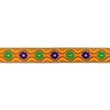 [657R-45666] [657R] Jacquardband Blommor (Orange)