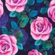 [S622R-64334] [S622R] Viscose Mix Digital 3 (Roses)