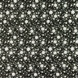 [S686R-64895] [S686R] Poplin Printed Flowers 13 (Black)