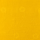 [S899R-181684] [S899R] Double Gauze Embroidered Clover (Ochre)