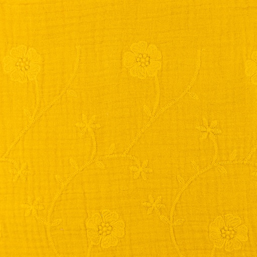 [S899L] Double Gauze Embroidered Clover