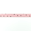 [663R-181848] [663R] Popline Biasband Bedrukt Driehoekjes (Oud Roze)
