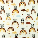 [S962L-182569] [S962L] Double Gauze Cotton Crinkled Panda (Ochre)