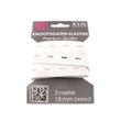 [106R-11478] [106R] Premium Knoflíková dírka elastická 15 mm Bílý (Design B)