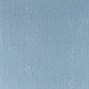 [S1008R-184471] [S1008R] Double Gauze Embroidered Floral (Baby Blue)