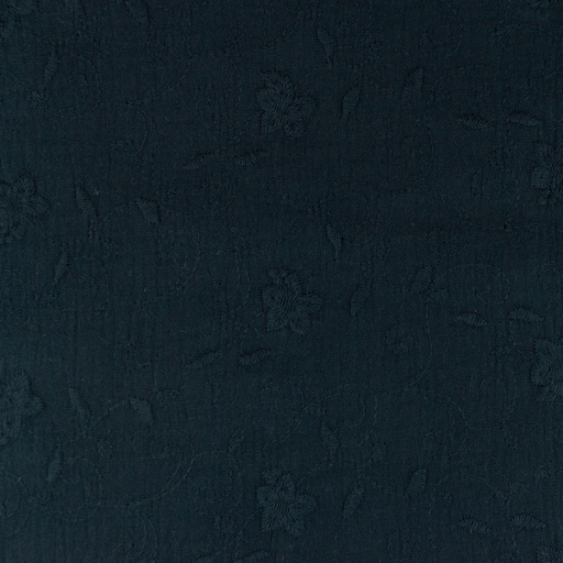 [S1008L] Double Gauze Embroidered Floral