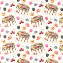 [S1025L-183020] [S1025L] Poplin Digital Printed Mix 18 (Pie)