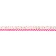 [268R-42872] [268R] Poplin Biasband Bloemetje Met Kantje (Donker Roze)