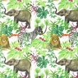 [S1042L-183032] [S1042L] Poplin Digital Printed Mix 30 (Jungle)
