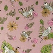 [S1048R-183551] [S1048R] Popelin Estampado Lémur (Rosa Viejo)