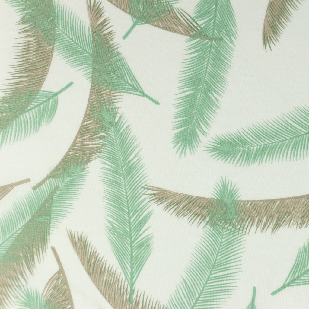 [S1050R] Poplin Printed Cocos Leaf