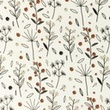[S1052R-183531] [S1052R] Popelín Potisk Lesní Plody Snoozy Fabrics (Koňak)