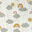 [S1056L-183474] [S1056L] Poplin Printed Rainbow Clouds Snoozy Fabrics (Old Pink)