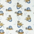 [S1058R-183769] [S1058R] Double Gauze Flat Turtles (Old Blue)