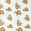 [S1058R-183766] [S1058R] Double Gauze Flat Turtles (Brick)