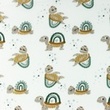 [S1058L-183767] [S1058L] Double Gauze Flat Turtles (Old Green)