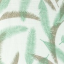 [S1059L-183877] [S1059L] Double Gauze Cotton Flat Cocos Leaf (Old Green)