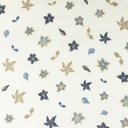 [S1062R-183817] [S1062R] Double Gauze Cotton Flat Flowers Snoozy Fabrics (Old Blue)