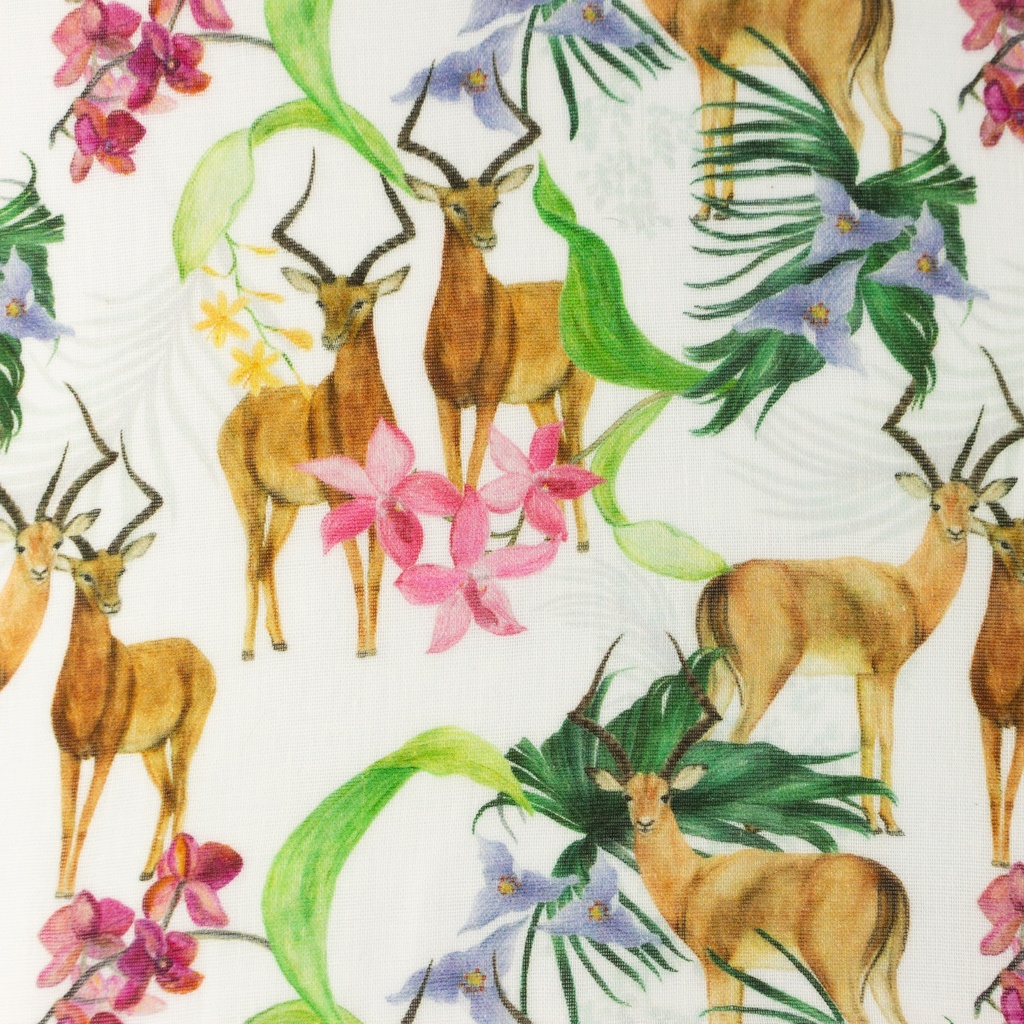 [S1073R] Double Gauze Cotton Flat Digital Printed Mix 12