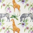 [S1073R-183225] [S1073R] Double Gauze Cotton Flat Digital Printed Mix 12 (Giraffe)