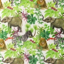 [S1074L-183228] [S1074L] Double Gauze Cotton Flat Digital Printed Mix 13 (Jungle)