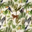 [S1082L-183144] [S1082L] Double Gauze Crinkled Digital Printed Mix 17 (Jungle)